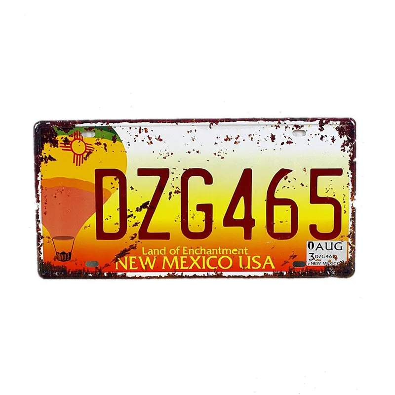 США, Техасский, Нью-Йорк, Калифорнийский автомобильный номер, металлический номерной знак, винтажный декор, настенный плакат, бар, паб, гараж, оловянные дощечки и знаки YN124 - Цвет: YG2362