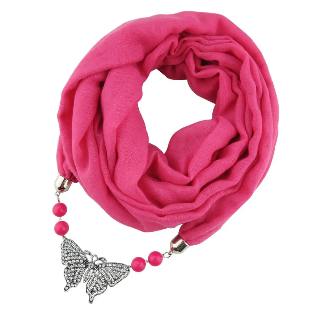 HONGHUACI декоративное ювелирное ожерелье стиль вуаль шарф бисер кулон головной платок шарфы для женщин платок Femme хиджаб - Цвет: 30