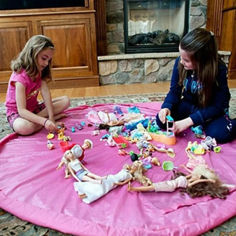 المحمولة لعب الاطفال حقيبة التخزين الأطفال حصيرة اللعب ليغو لعب حامل مُنظِم بن البساط مربع في الهواء الطلق سجادة للرحلات بطانية Sml حجم