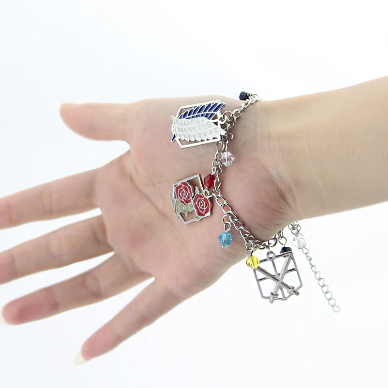 Аниме атака на Титанов очаровательный браслет японский мультфильм Shingeki no Kyojin ручной работы гигантский браслет цепочка ювелирные изделия подарок на выпускной
