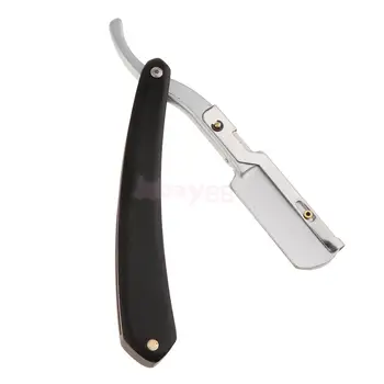 

Salon Barber Men's Cut Throat Straight Shaving Razor Holder Rack Black Wood Handle