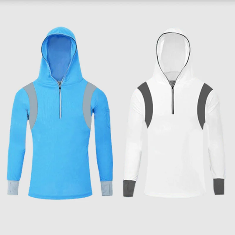 Quick Dry Man Fishing Shirt Anti UV Clothes Hoody Pullover Sun Protection Breathable Sweater Wears Climbing gift | Спорт и