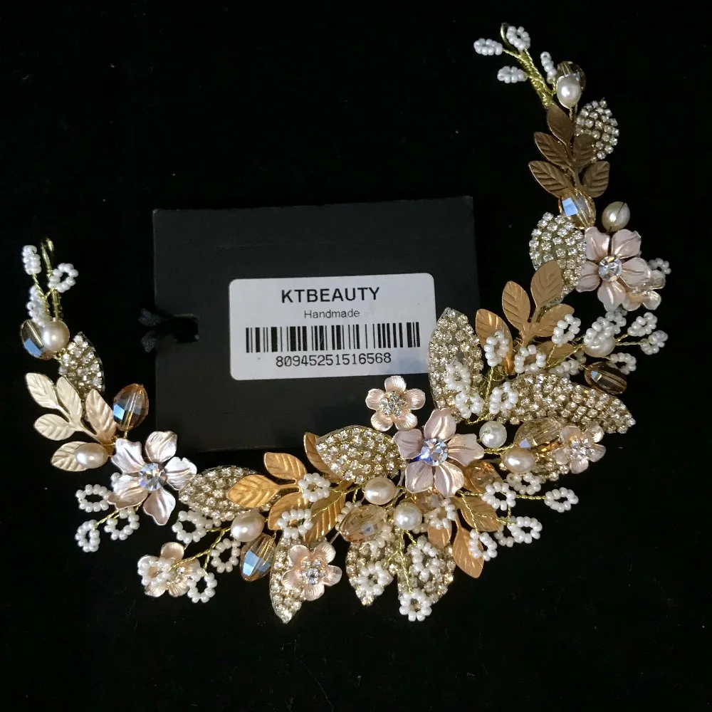 New Rhinestone Custom Made Golden Retro Crystal Tiara Headpiece Royal Bridal Wedding Dressing Crown Accessory Women Jewelry | Украшения и
