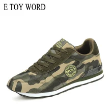 E TOY WORD Fashion Women Sneakers Tenis Feminino Camouflage Sneakers Woman Canvas Flat Shoes Military Training Women Shoes