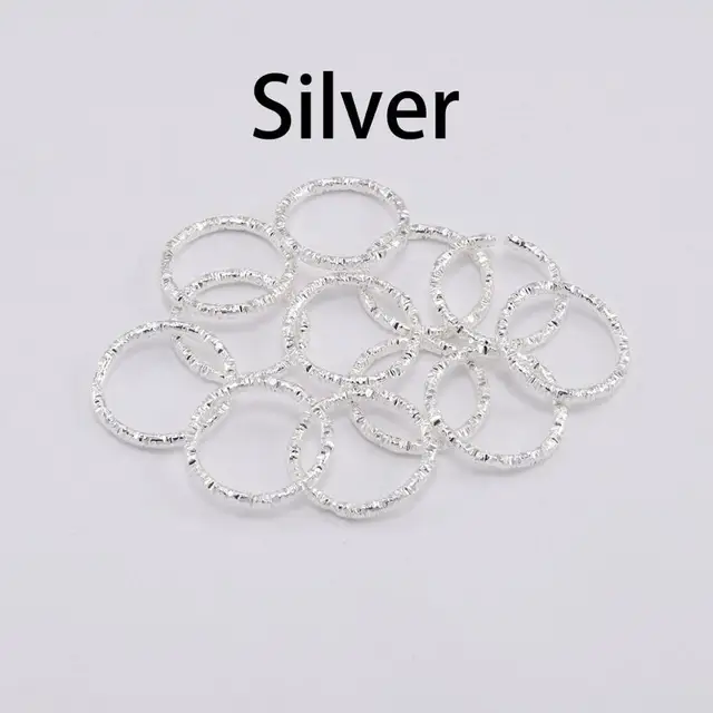 50-100pcs 8-20mm Round Jump Rings Twisted Open Split Rings jump rings Connector For Jewelry Makings Findings Supplies DIY Silver