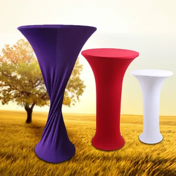

Simple modern stretch solid color cocktail table set high coffee lift table set tablecloth cover 60*110cm