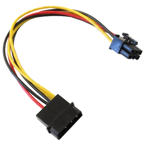 4 Pin to 6 Pin PCI Express PCIE Video Card Power Converter Adapter