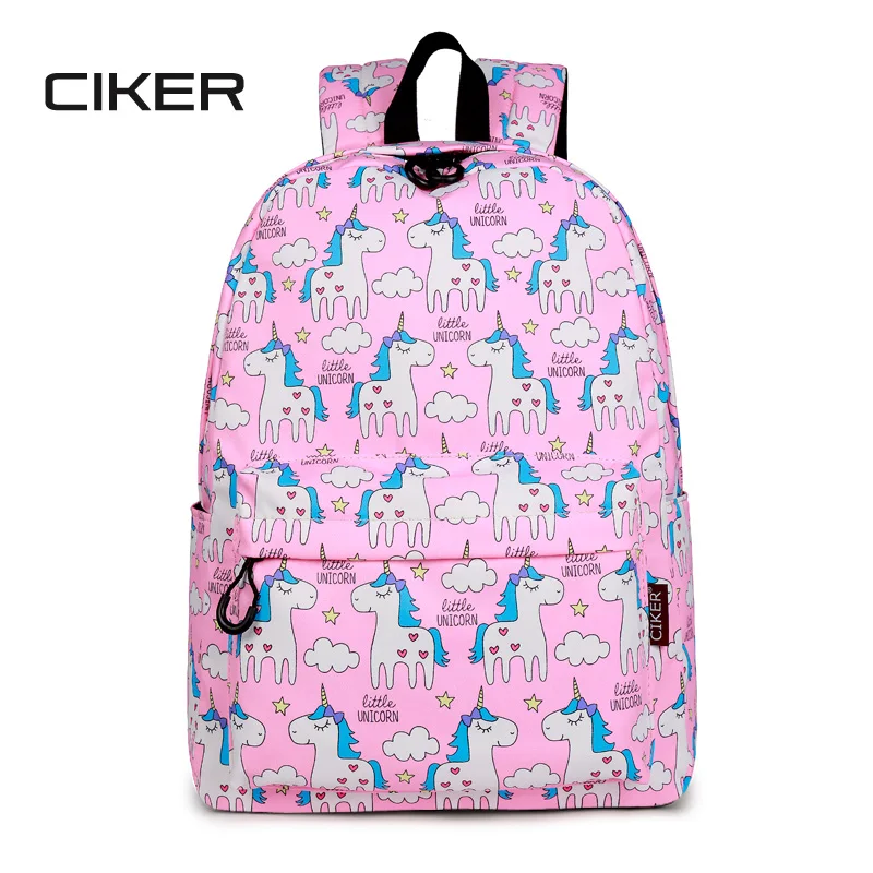 CIKER Unicorn Printing Backpacks Women Waterproof Kawaii Bookbag