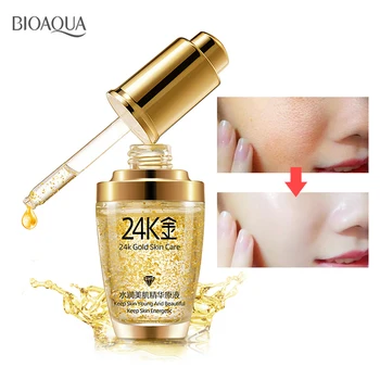 

BIOAQUA 24K Gold Face Serum Moisturizer Essence Cream Whitening Day Creams Anti Aging Anti Wrinkle Firming lift Skin Care