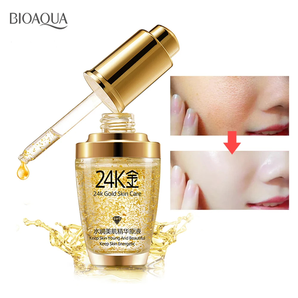 BIOAQUA питательные увлажняющие 24K Gold уход за кожей лица Сыворотки увлажняющий крем