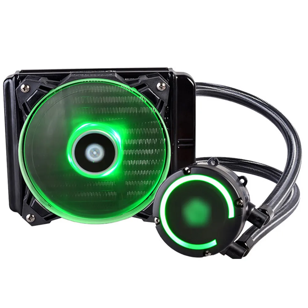 

RGB Color 120mm PWM Fan Water Cooler Liquid CPU Radiator Desktop PC Watercooling Kit for AMD / LGA 2011/115X/77