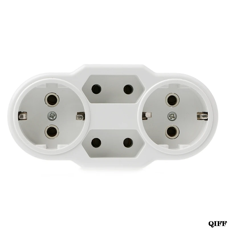 

EU Type Conversion Plug 1 TO 4 Way EU Standard Power Adapter Socket Travel Plugs Mar28