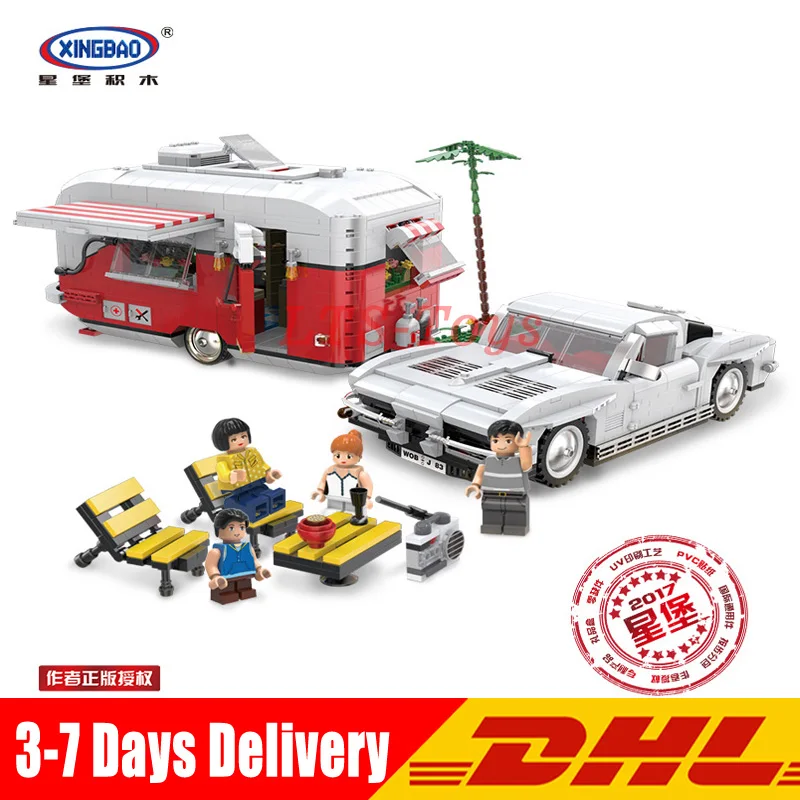 

XingBao 08003 2436Pcs New Creative Series The MOC Camper Set Children Educational Building Blocks Bricks Toys for Christmas Gift
