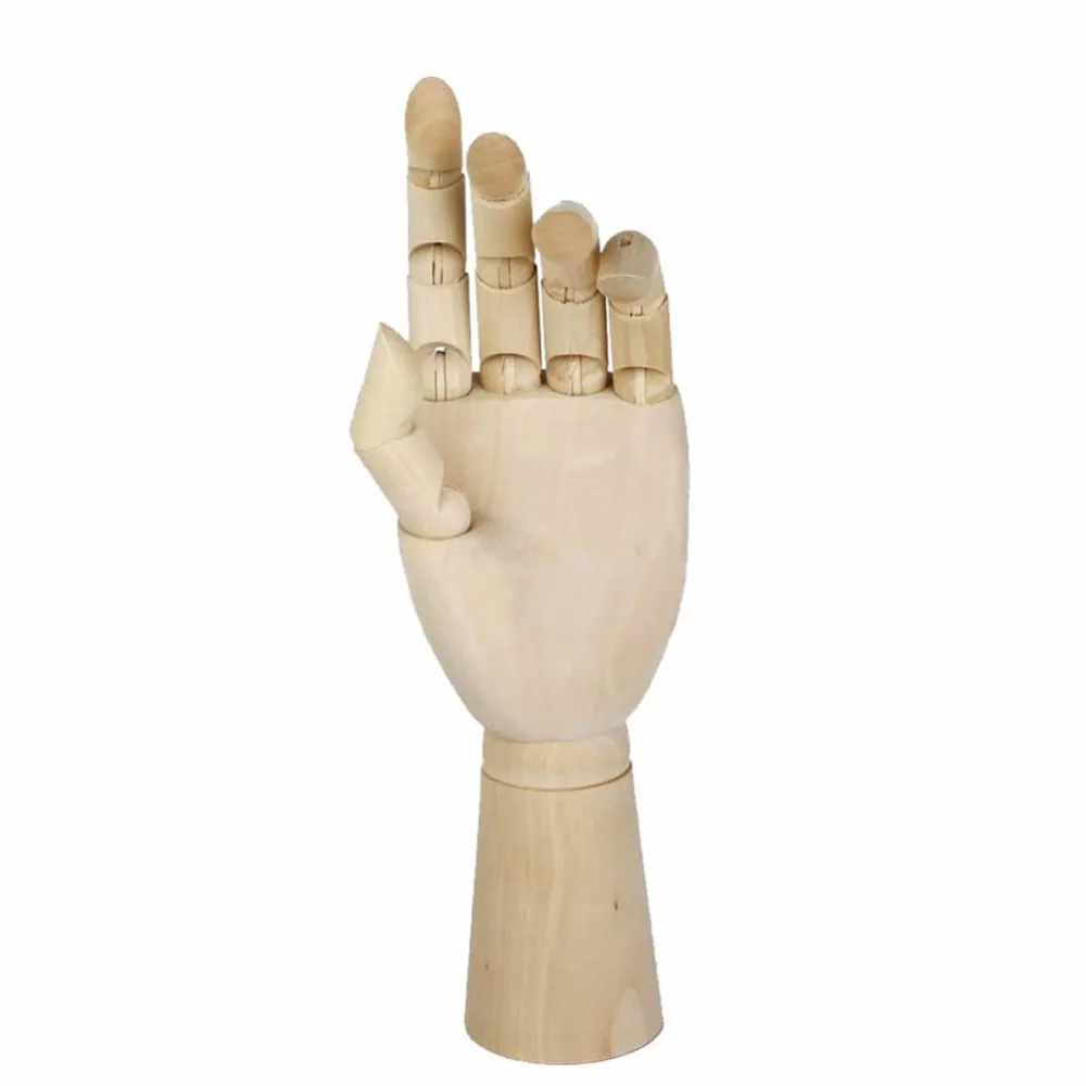

Left Hand Wooden Model Sketching Drawing Jointed Movable Fingers Mannequin Painting Tool