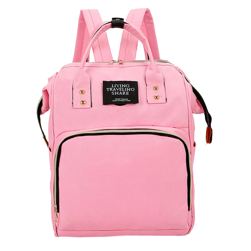 Aelicy, Женский Одноцветный рюкзак для путешествий, школьная сумка, Женский нейлоновый рюкзак, водонепроницаемый рюкзак с кольцом на цепочке, рюкзак для девочек-подростков, большой - Цвет: PK