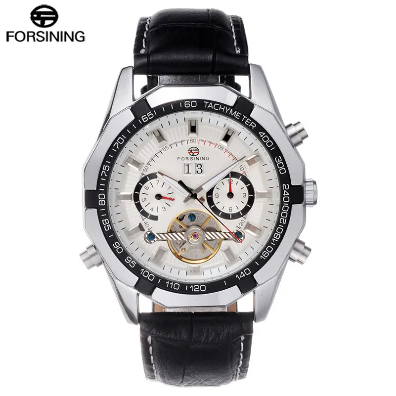 

FORSINING Classic Fashion Mens Watches Tourbillion Genuine Leather Top Brand Luxury Automatic Mechanical Watches For Men