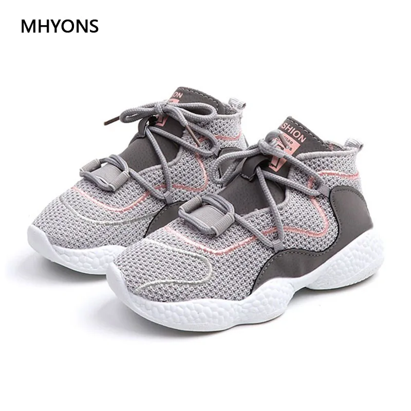 MHYONS/ осень обувь для детей, прочная одежда в сетку модная детская спортивная детская обувь \ Сникеры для мальчиков Повседневные кроссовки для детей Для мальчиков и девочек
