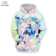 PLstar Cosmos Hatsune Miku, худи с 3D принтом, мужская и женская одежда в стиле хип-хоп, худи для мальчиков и девочек, куртка в стиле аниме, большие размеры, XS-7XL