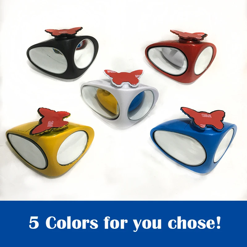 

2 in 1 Car Blind Spot Mirror Wide Angle Mirror 360 Rotation Adjustable Convex Rear View Mirror View front wheel Car mirror