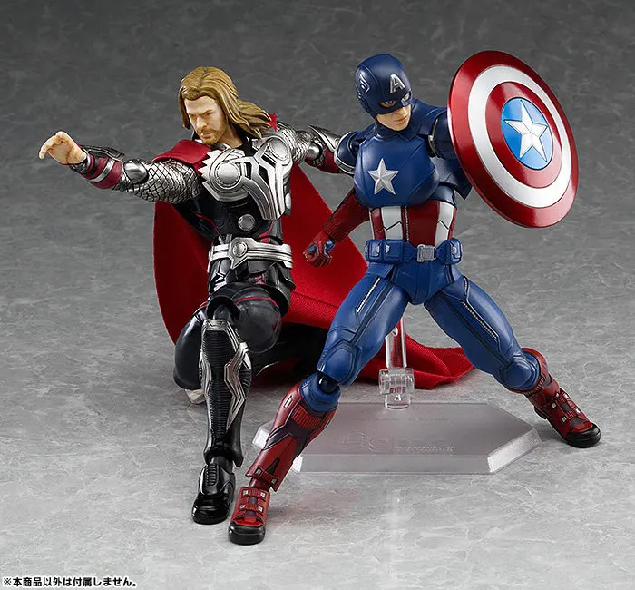 

Marvel The Avengers Figma 216 Thor Figma 226 Captain America PVC Action Figure Model Collection Doll Toys