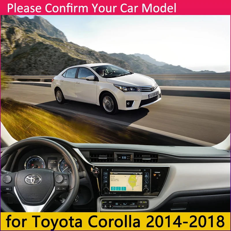 Для Toyota Corolla E170 E160 2014 2015 2016 2017 2018 Противоскользящий коврик для приборной панели