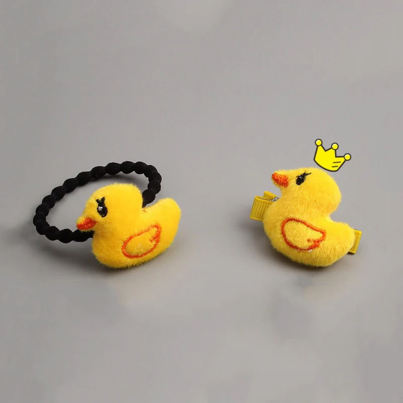 Creative Newly Design Cartoon Cute Little Yellow Duck Hairpins Children