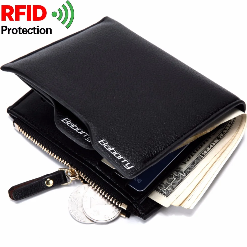 www.ermes-unice.fr : Buy RFID Theft Protect Coin Bag zipper men wallets famous brand mens wallet ...