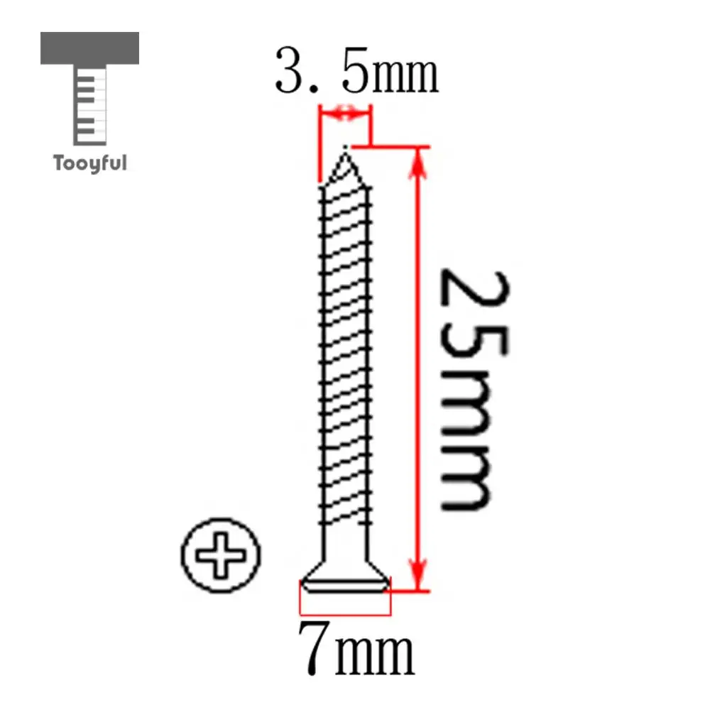 Tooyful 50 Pack Nickel Tremolo Bridge Mounting Screws fo TL Style Guitar Telecaster Tremolo Bridge Screws Parts 3.5x25mm
