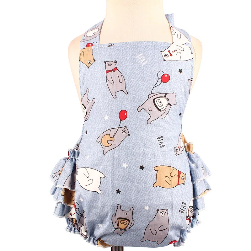 Bear Print Baby Girls Summer Rompers & Headband Newborn Infant Cotton Ruffles Sleeveless Jumpsuit Girls Beach Costume (1)