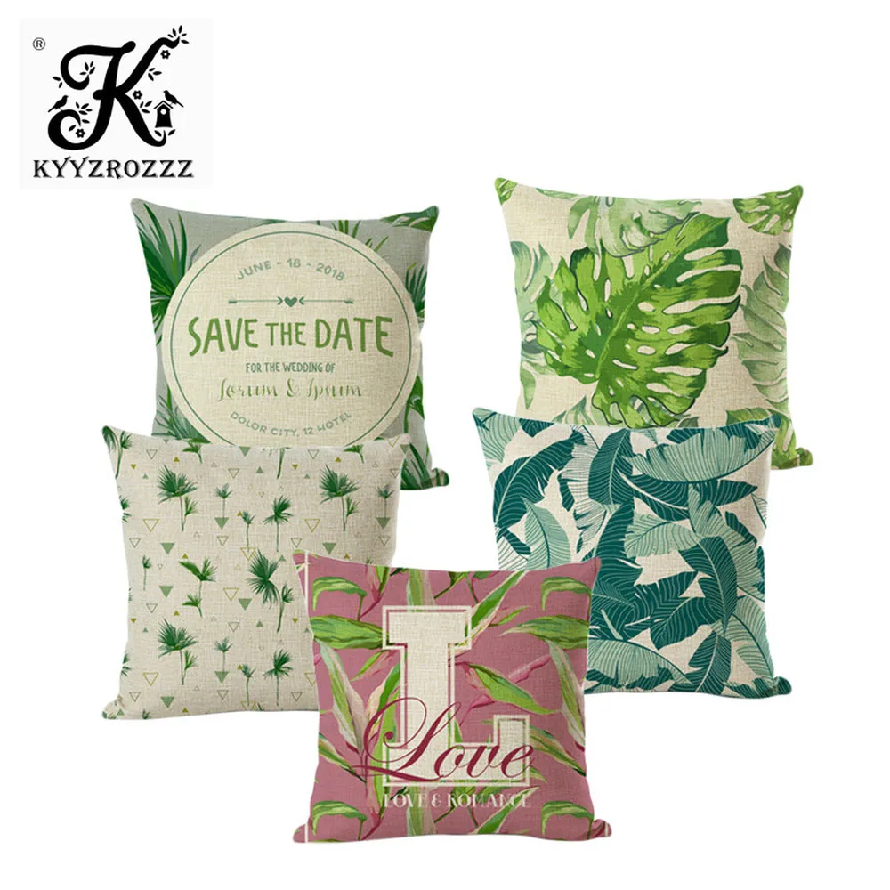 رمي وسادة مصنع غطاء الوسادة زهرة مصنع مكتب قطني وسادة وسادة أريكة كيس وسادة غطاء لغرفة المعيشة الديكور