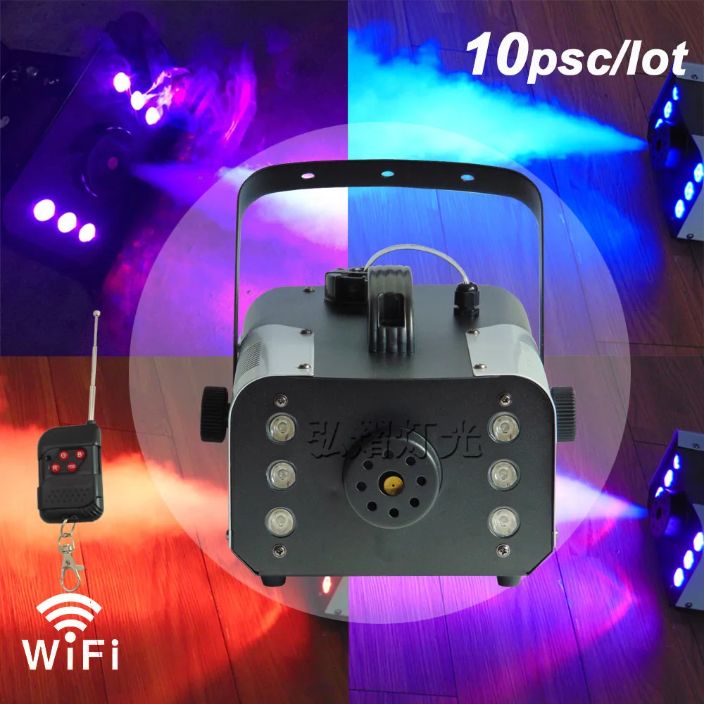 

10lots 900W RGB Wireless remote control fog machine pump dj disco smoke machine for party wedding Christmas stage fogger machine
