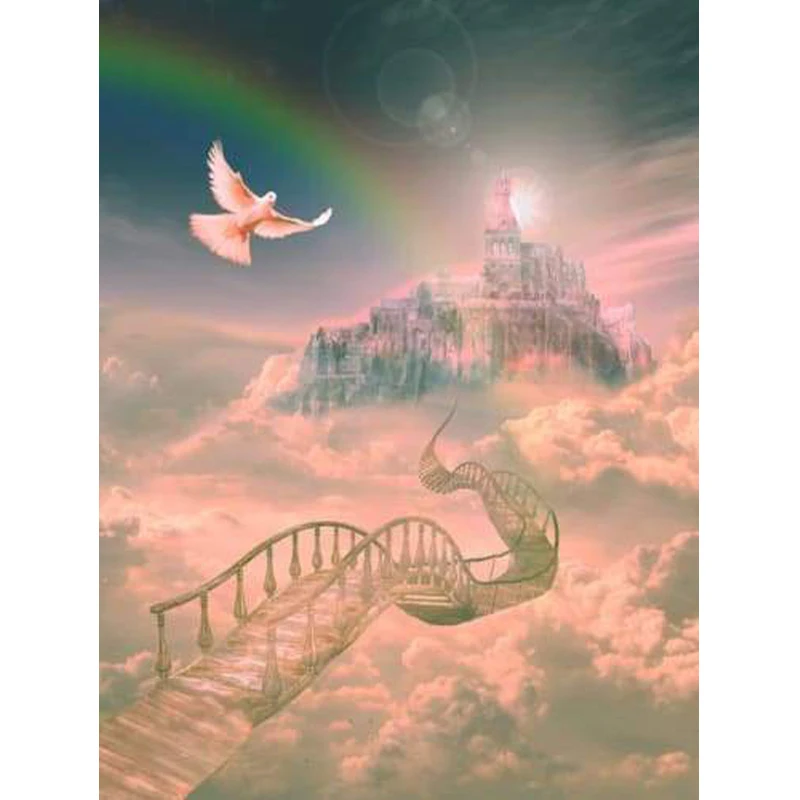 GLymg Diamond Painting Diy Embroidery 5d Full Drill Heaven's Bridge Art Wall Deco | Дом и сад