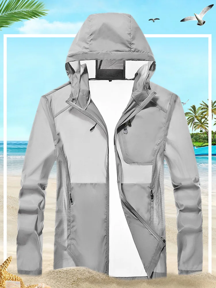 

2019 summer sunscreen clothing hooded men camouflage print casual military style jackets skin protect clothes men workout hoodie