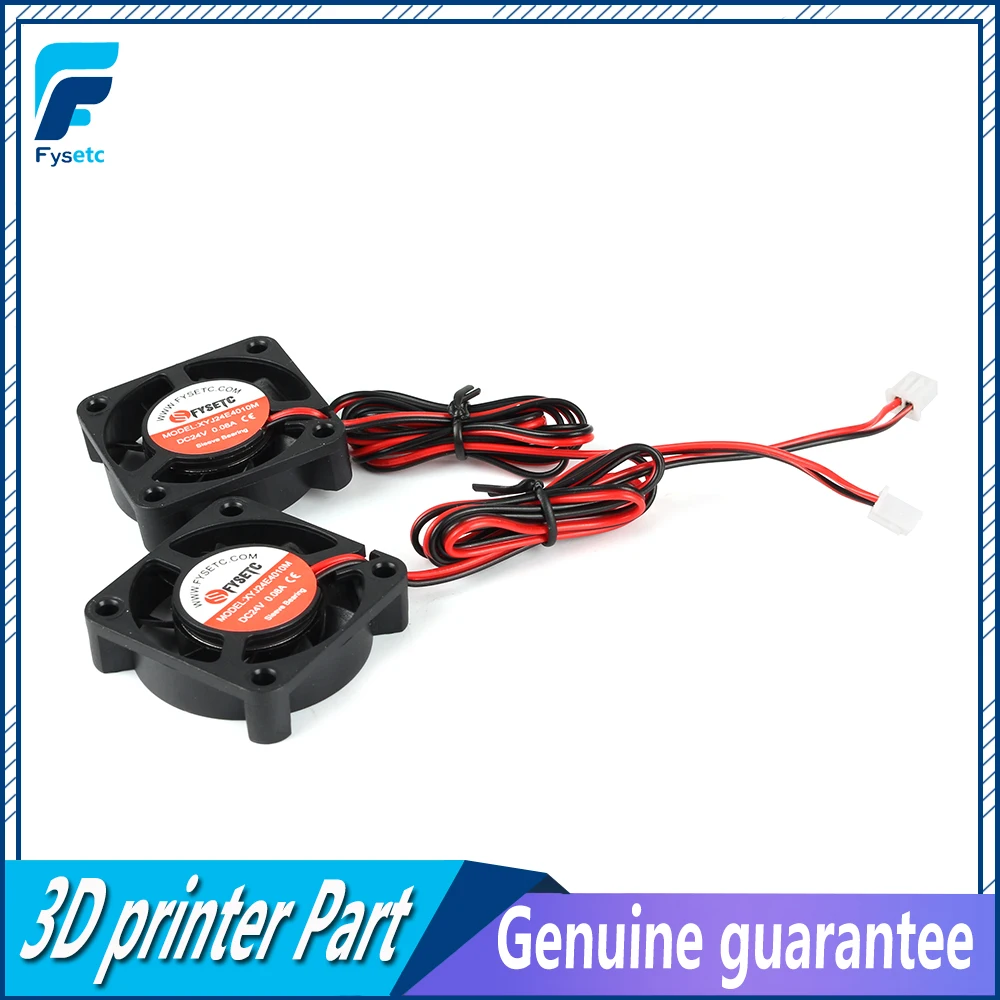 

2pcs DC 24V 4010 Cooling Fan 0.08A Hydraulic Bearing Cooler Radiator Sleeve Super Silent For Creality Ender-3 3D Printer Parts