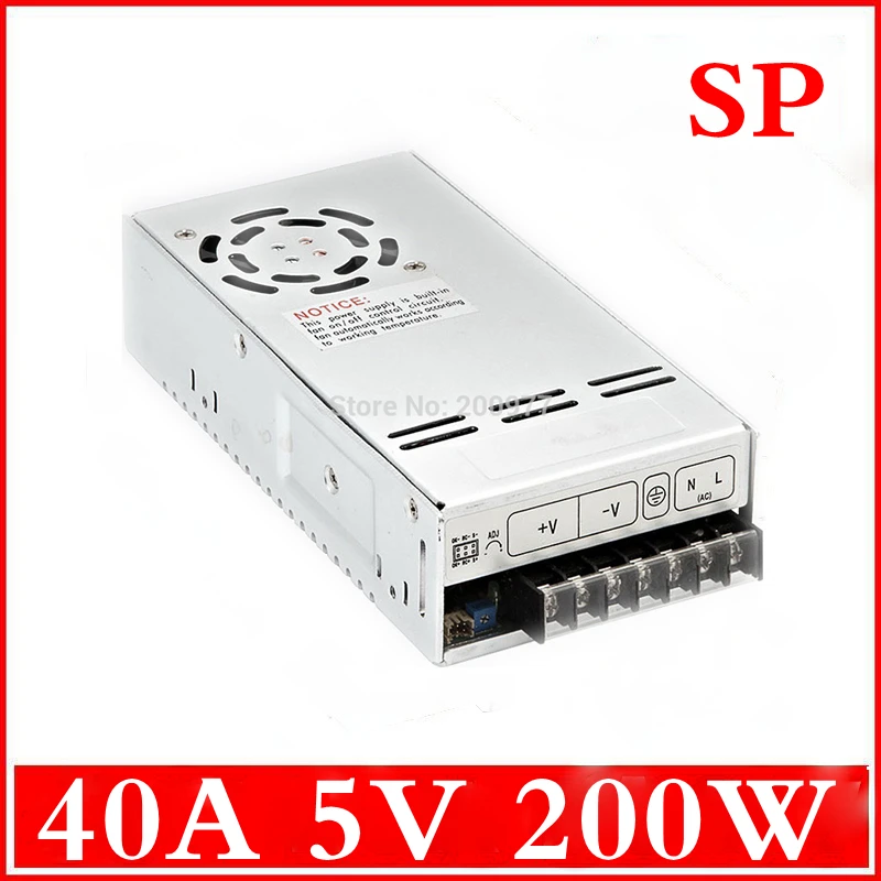 

SP-200W 5V 40A Single output with PFC power supply for LED Strip light
