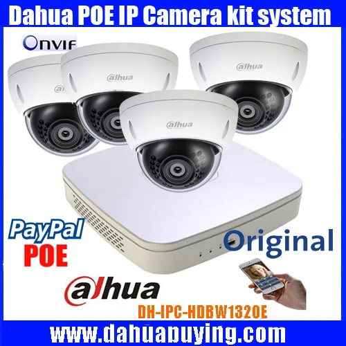 Original dahua P2P 1080P CCTV Camera System 4CH NVR4104 P Outdoor HD Infrared Security Camera Home