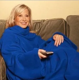 

2018 The most fashionable dinner family winter warm wool blanket robe shawl with sleeves (no box)