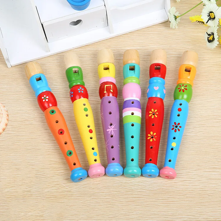 

New Wooden Trumpet Buglet Hooter Bugle Educational Toy Gift For Kids Music Instrument Toys for children small Piccol