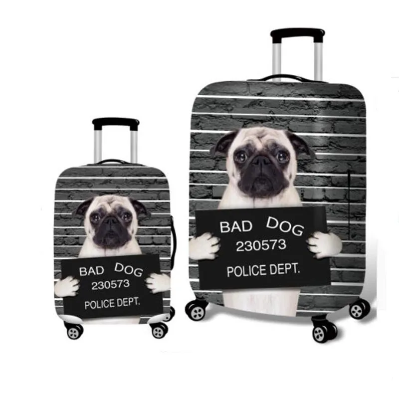 Cute animal 3D pattern suitcase protection cover 18-32 inch stretch denim printing luggage dust cover