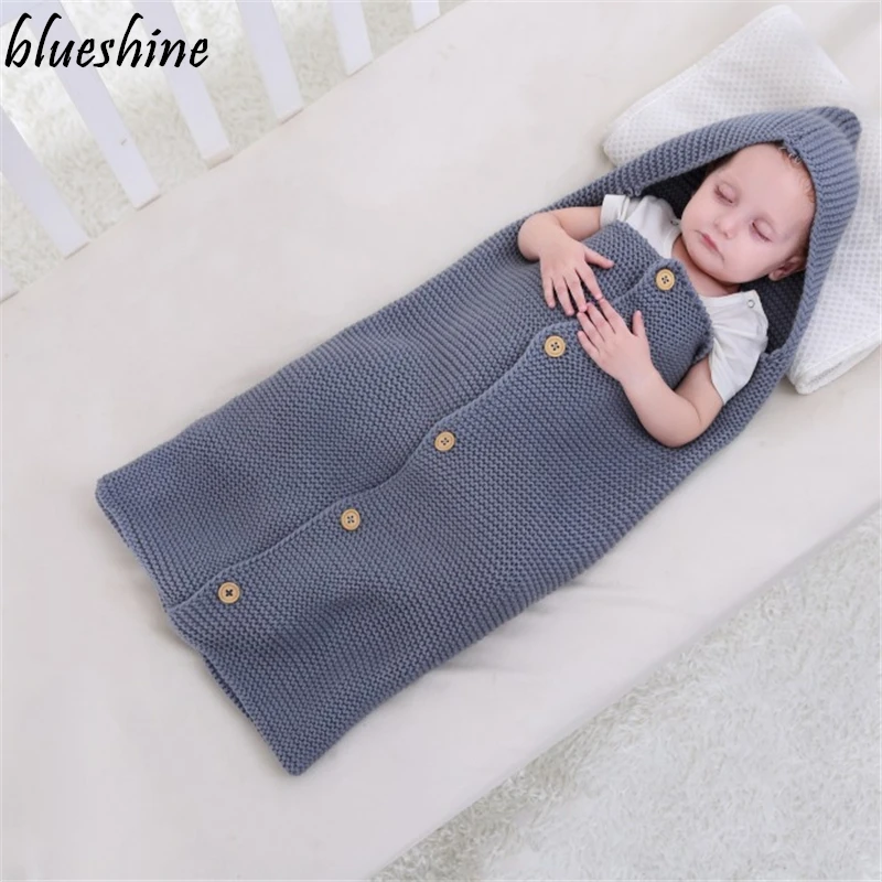 NEW Baby Swaddle Wrap Winter Warm Wool Crochet Knitted Newborn Infant