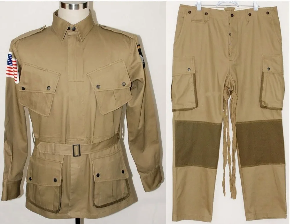 

WWII US Army M1942 M42 Airborne Paratrooper Uniform Jumpsuit Jacket Trousers Sizes US207