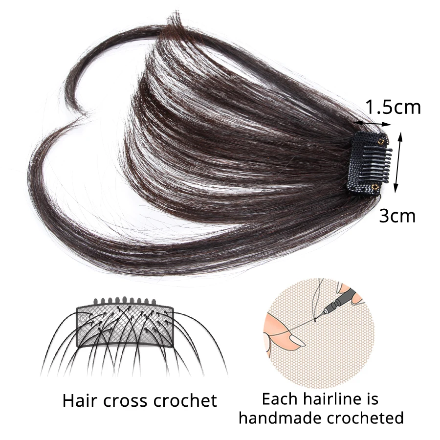Alileader Air Flat Bangs Fringe Hair Extension Real Hair Feeling Fake Hair Piece With Side Temples Black Women Bangs Can Be Dyed Alileader Air Flat Bangs Fringe Hair Extension Real Hair Feeling Fake Hair Piece With Side Temples Black Women Bangs Can Be Dyed