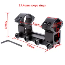 WIPSON 25/30 мм цельное двойное кольцо высокопрофильное крепление для прицела Вивера Пикатинни 20 мм для страйкбола винтовки прицел Airgun caza