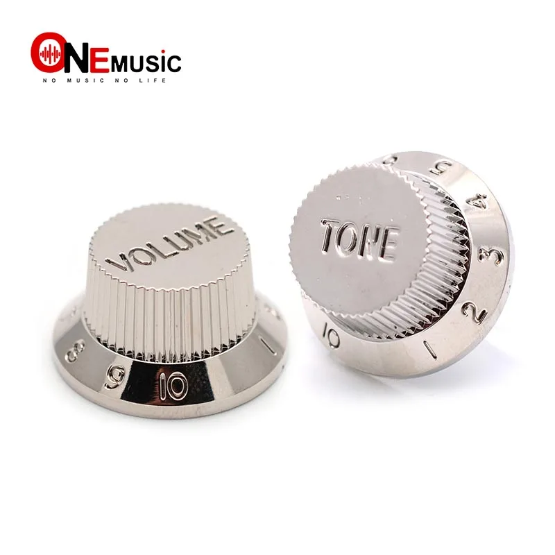 

3 Pcs Silver Electric Guitar Bass Speed Control Knobs Volume and Tone Knob Guitar parts