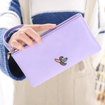 

BLEVOLO Cartoon Zipper Clutch Wallets Coin Phone Pocket Purses Cute Student Moeny Bags Soft Leather Women Wallet Long Hand Bag
