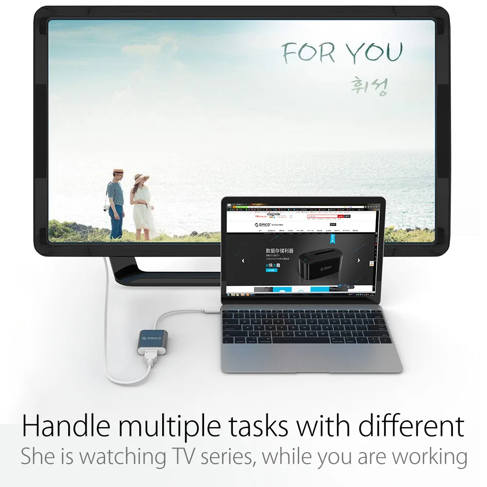 ORICO 4K 60Hz Алюминиевый USB 3 1 Тип C к HDMI концентратор видео адаптер конвертер для MacBook