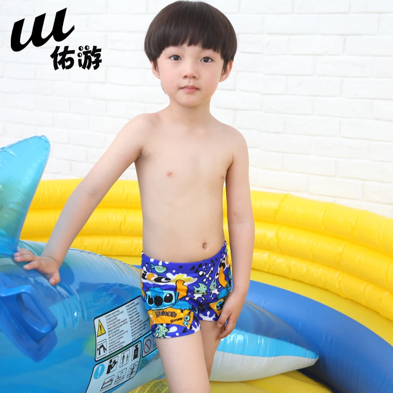 Child swimwear male child swimwear boy big boy swimming trunks baby