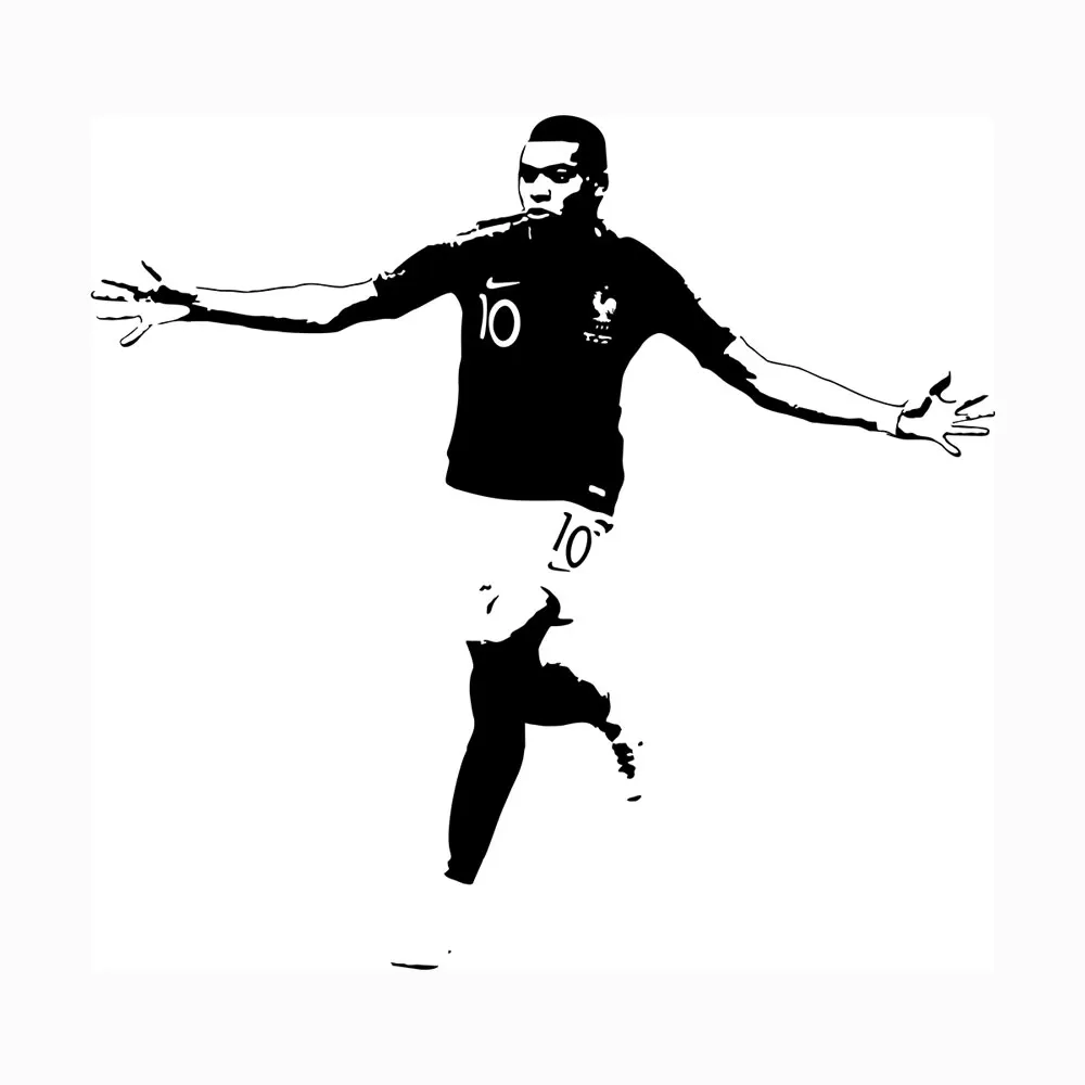 

Kylian Mbappé football star wall stickers children's room decoration stickers sports star stickers