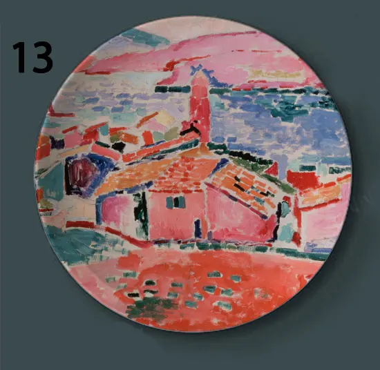 Henri Matisse живопись декоративные тарелки керамическая домашняя художественная тарелка отель фон дисплей абстрактная картина маслом тарелка - Цвет: 13