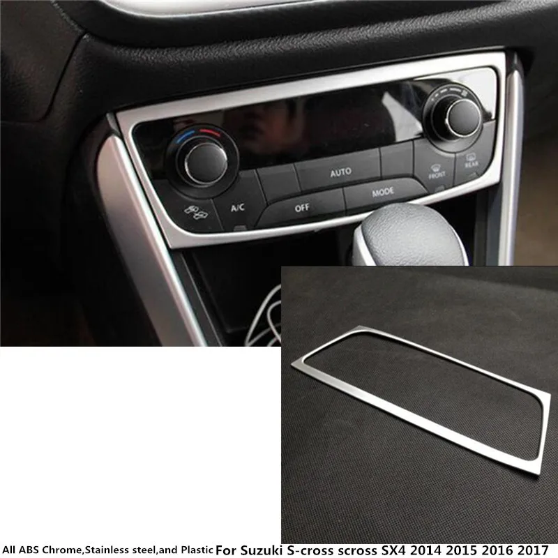 For Suzuki S cross SX4 2014 2015 2016 car ABS chrome Console temperature air condition Volume